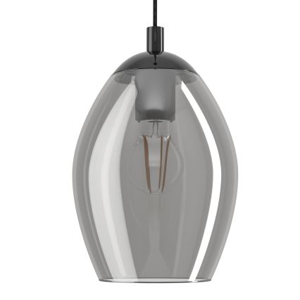 Eglo - Підвісна люстра 1xE27/60W/230V димчастий