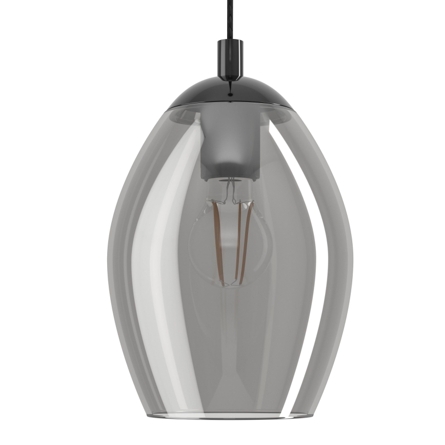 Eglo - Підвісна люстра 1xE27/60W/230V димчастий