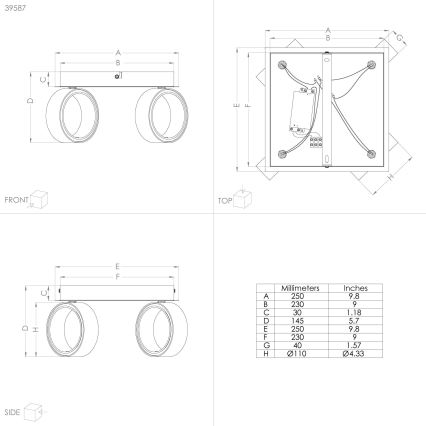 Eglo 39587 - Світлодіодний точковий світильник ALBARIZA 4xLED/4,6W/230V
