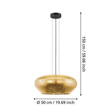 Eglo - Підвісна люстра PRIORAT 3xE27/20W/230V
