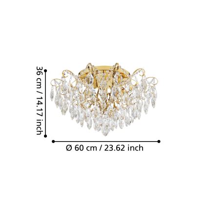 Eglo - Пристельова люстра FENOULLET 6xE14/25W/230V золотий