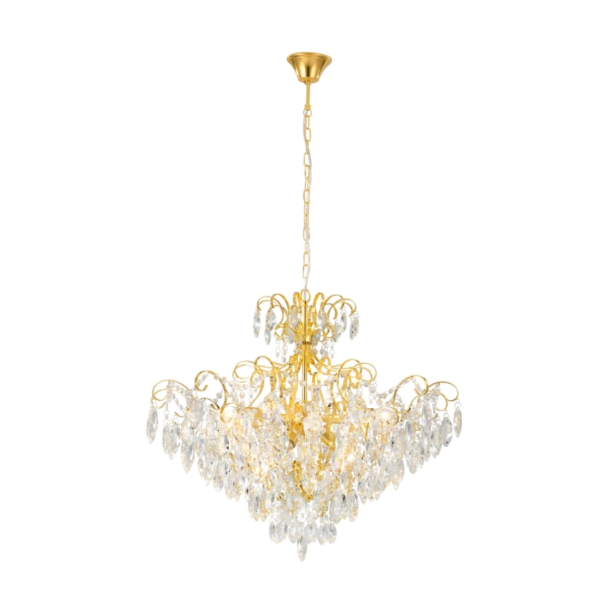 Eglo - Люстра на цепи FENOULLET 9xE14/25W/230V золотая