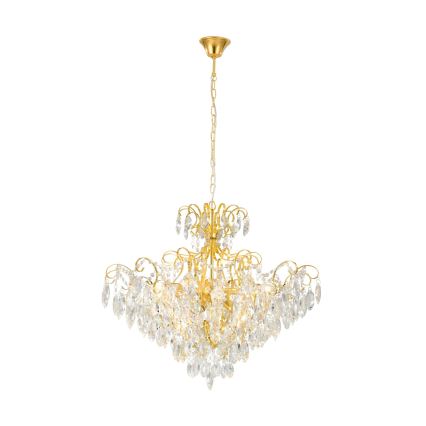Eglo - Люстра на ланцюгу FENOULLET 9xE14/25W/230V золотий