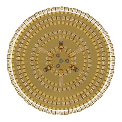 Eglo - Потолочный светильник CALMEILLES 10xE14/25W/230V ⌀ 78 см