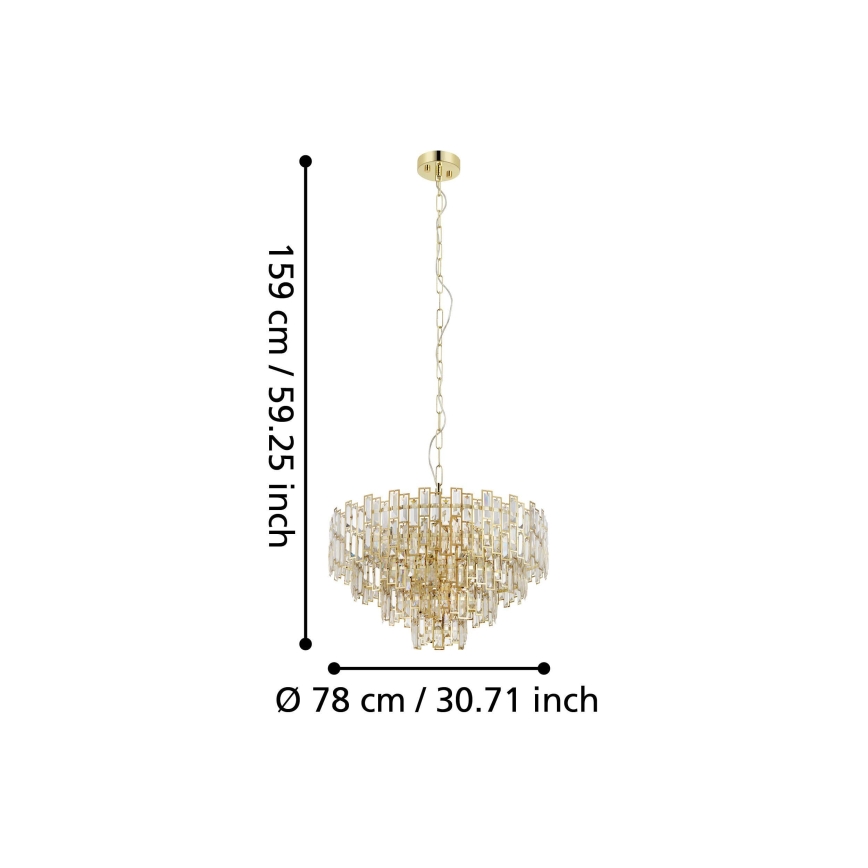 Eglo - Люстра на ланцюгу CALMEILLES 10xE14/25W/230V діаметр 78 см