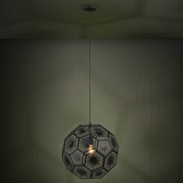 Eglo 39619 - Підвісна люстра 1xE27/60W/230V діаметр 50 см чорний