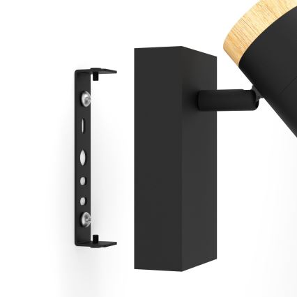 Eglo - Светодиодный настенный точечный светильник 1xGU10/4,5W/230V 3000K черный/коричневый