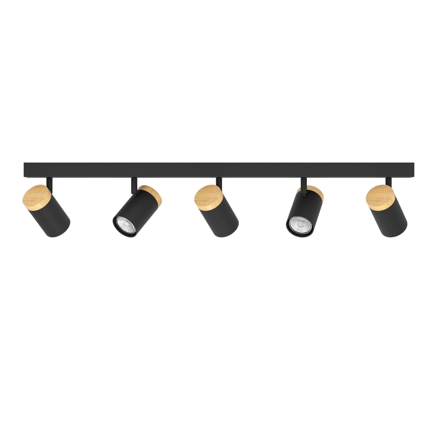 Eglo - Светодиодный точечный светильник 5xGU10/4,5W/230V 3000K черный/коричневый