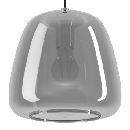 Eglo - Підвісна люстра 1xE27/40W/230V діаметр 26 см димчастий