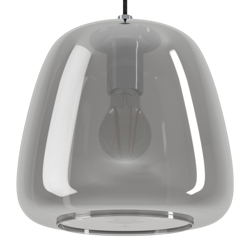 Eglo - Підвісна люстра 1xE27/40W/230V діаметр 26 см димчастий