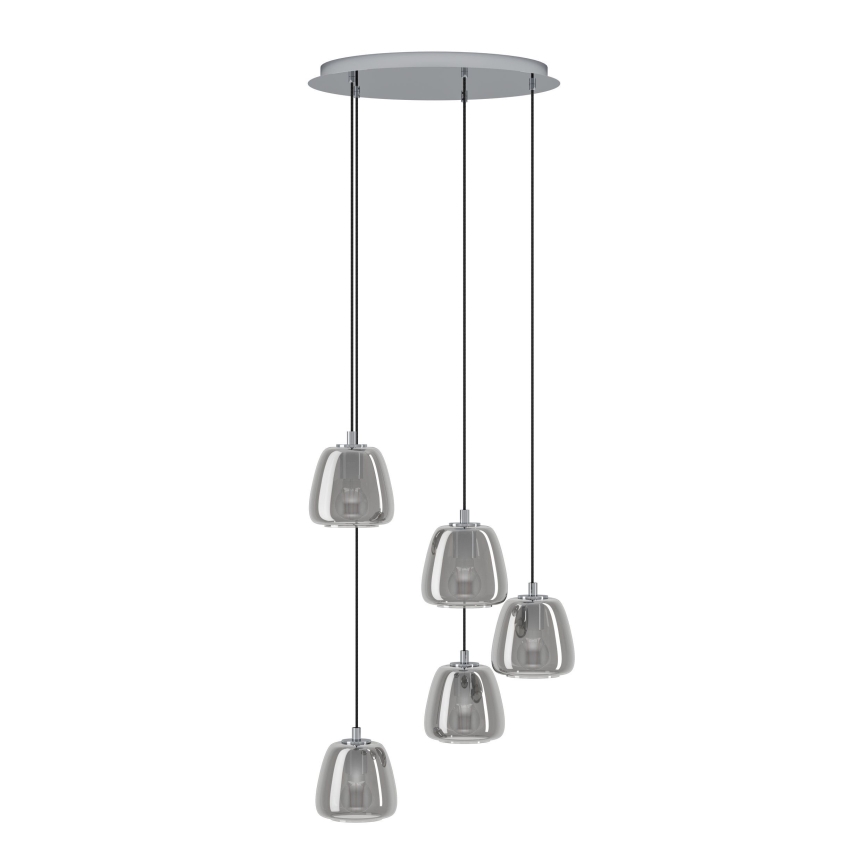 Eglo - Подвесная люстра 5xE27/40W/230V дымчатый