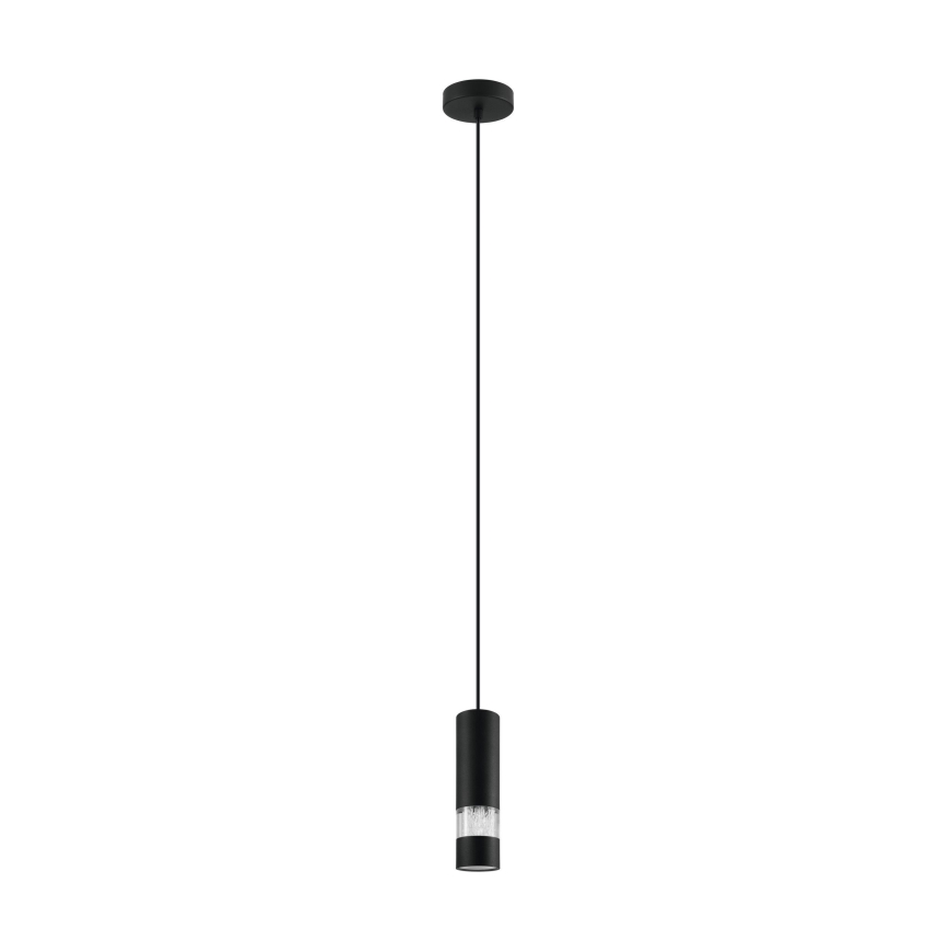 Eglo - Світлодіодна підвісна люстра 1xGU10/4,6W/230V чорний