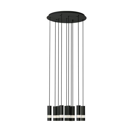 Eglo - Светодиодная люстра на тросе BERNABETA 10xGU10/4,6W/230V черная