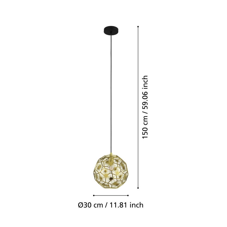Eglo - Люстра на тросе SKOURA 1xE27/60W/230V ⌀ 30 см