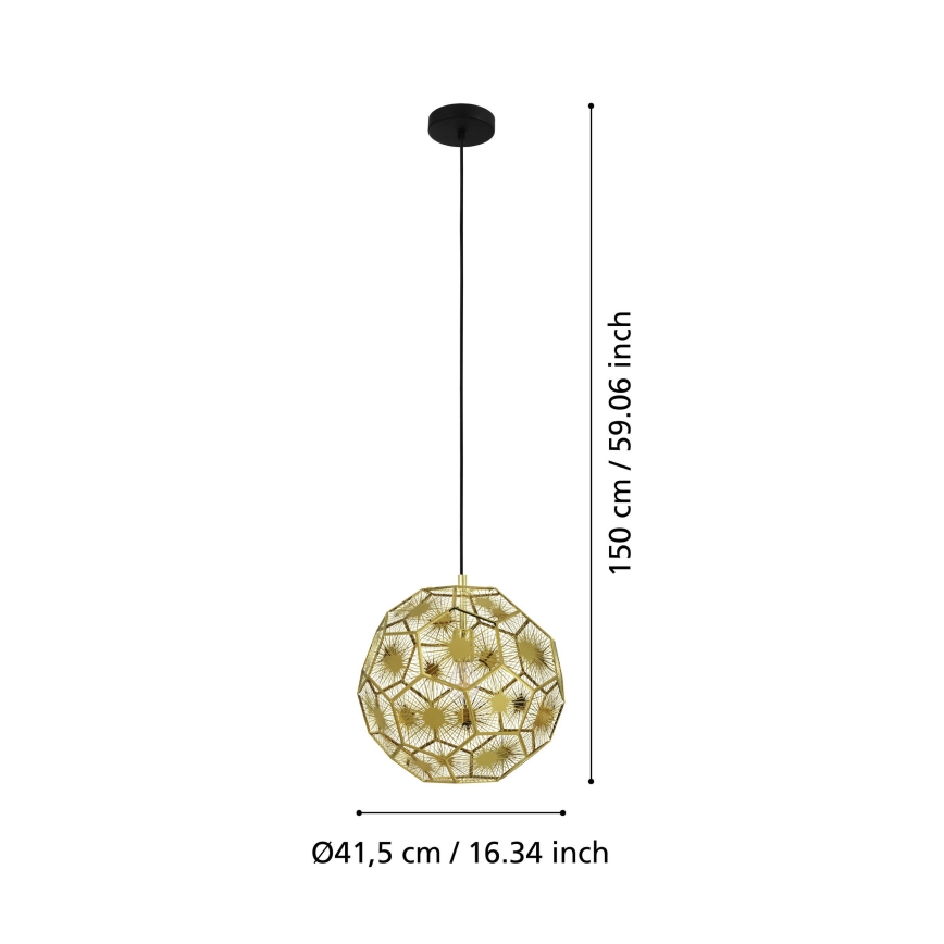 Eglo - Люстра на тросе SKOURA 1xE27/60W/230V ⌀ 41 см