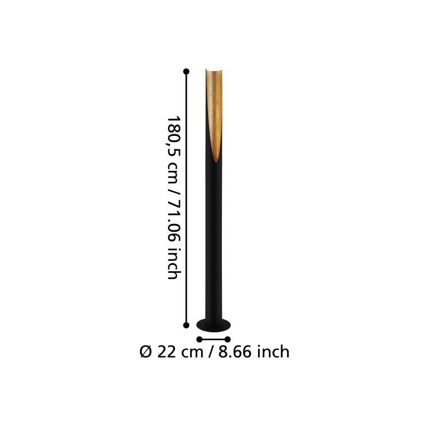 Eglo - Светодиодный торшер 1xGU10/4,7W/230V черный/золотистый