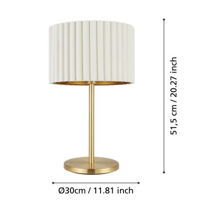 Eglo - Настольная лампа TAMARESCO 1xE27/40W/230V белая