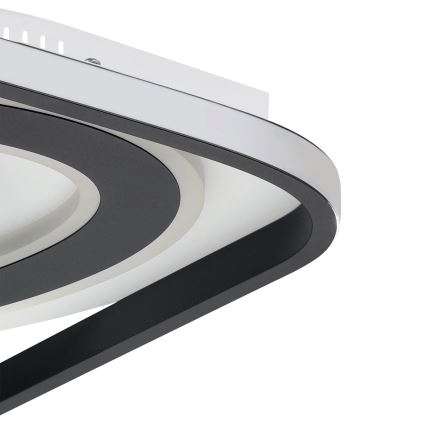 Eglo - Светодиодный потолочный светильник с регулированием яркости LED/21,5W/230V + LED/10,5W + LED/3W 3000-6500K черная + дистанционное управление