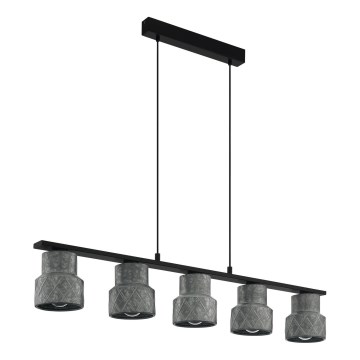 Eglo 39855 - Підвісна люстра HILCOTT на тросі, 5xE27/40W/230V