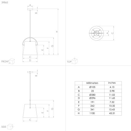 Eglo - Люстра на тросе GRANADILLOS 1xE27/40W/230V
