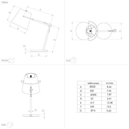 Eglo - Настольная лампа GRANADILLOS 1xE27/40W/230V