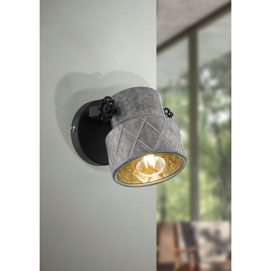 Eglo 39868 - Настінний світильник HILCOTT 1xE27/40W/230V