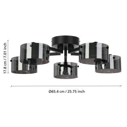 Eglo - Светодиодная поверхностно-монтируемая диммируемая люстра COPILLOS 5xLED/5,4W/230V