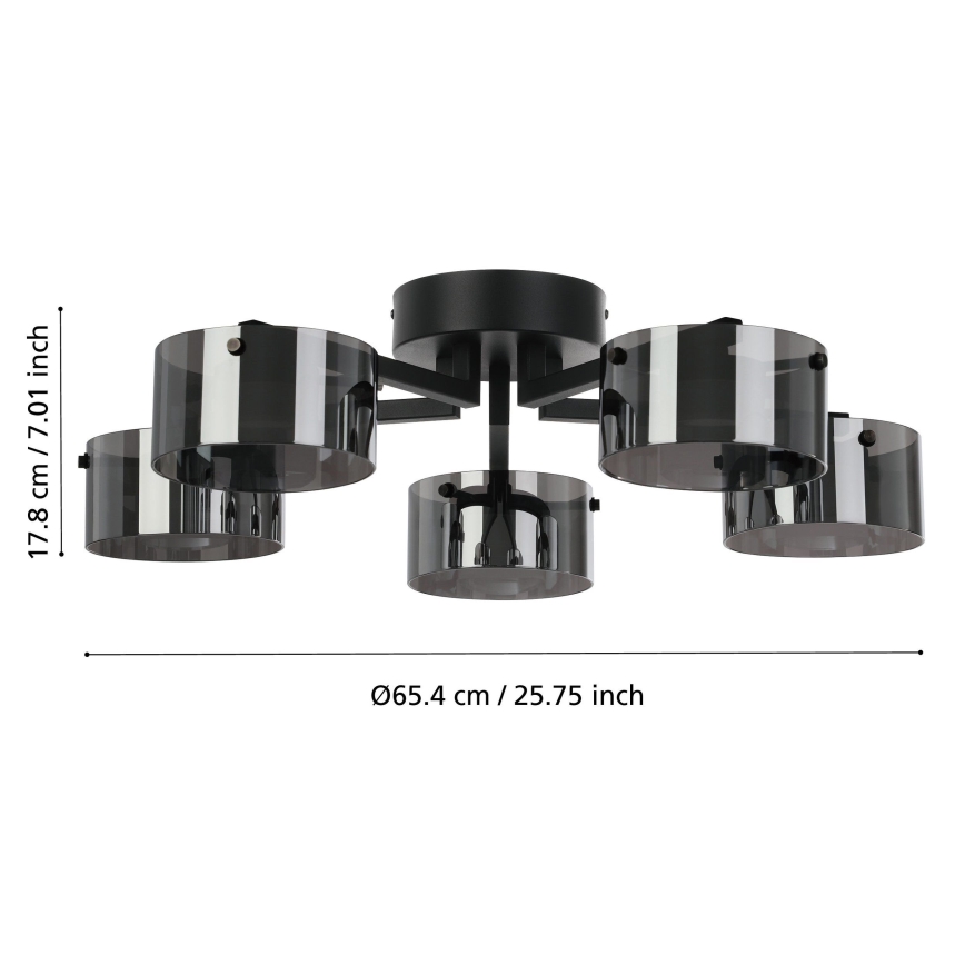 Eglo - Светодиодная поверхностно-монтируемая диммируемая люстра COPILLOS 5xLED/5,4W/230V
