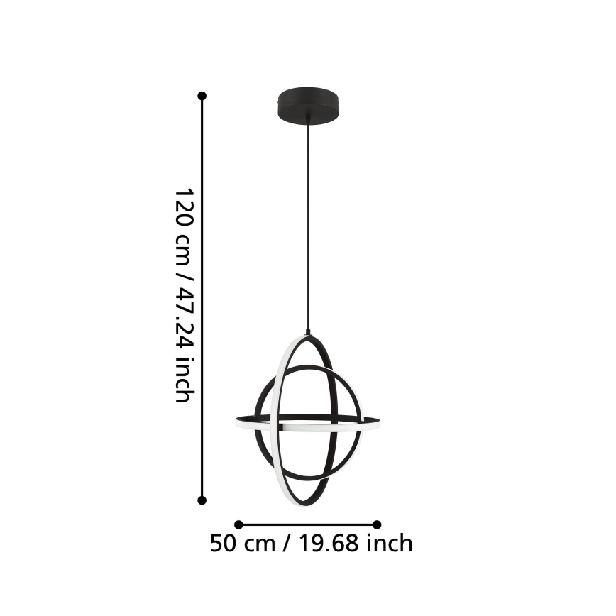 Eglo - Світлодіодна підвісна люстра LED/38W/230V