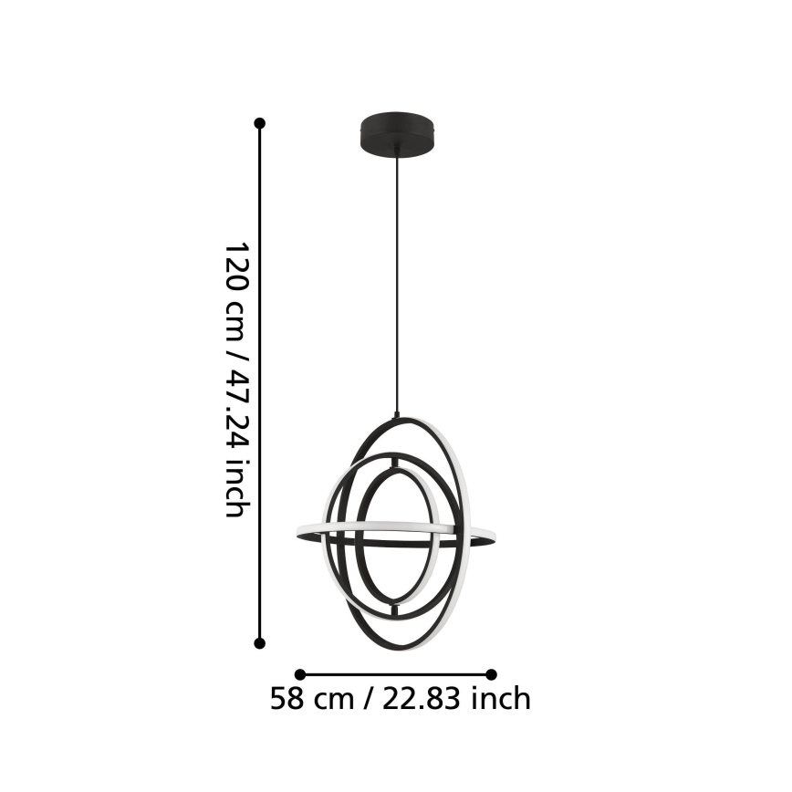 Eglo - Світлодіодна підвісна люстра LED/44W/230V