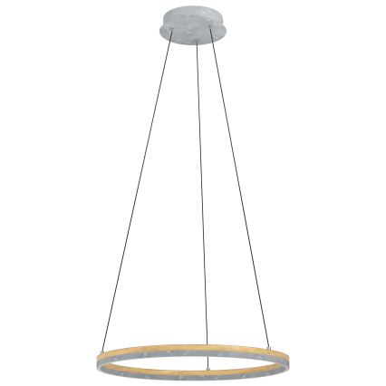 Eglo - Светодиодная подвесная люстра с регулированием яркости LED/36W/230V 3000K серый/дуб