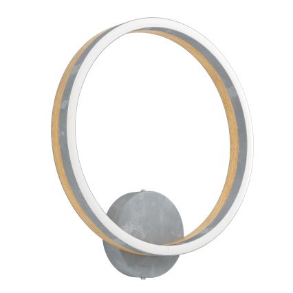 Eglo - Світлодіодний настінний світильник LED/12W/230V 3000K сірий/дуб