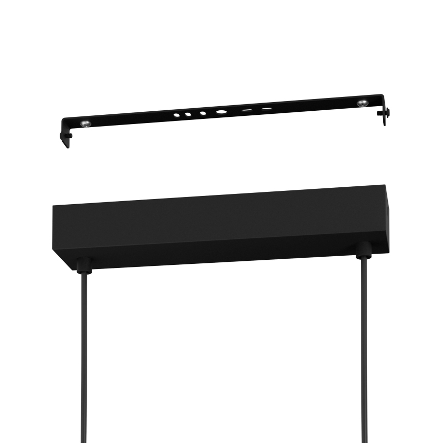 Eglo - Светодиодная подвесная люстра с регулированием яркости LED/57,5W/230V 3000K черный + дистанционное управление