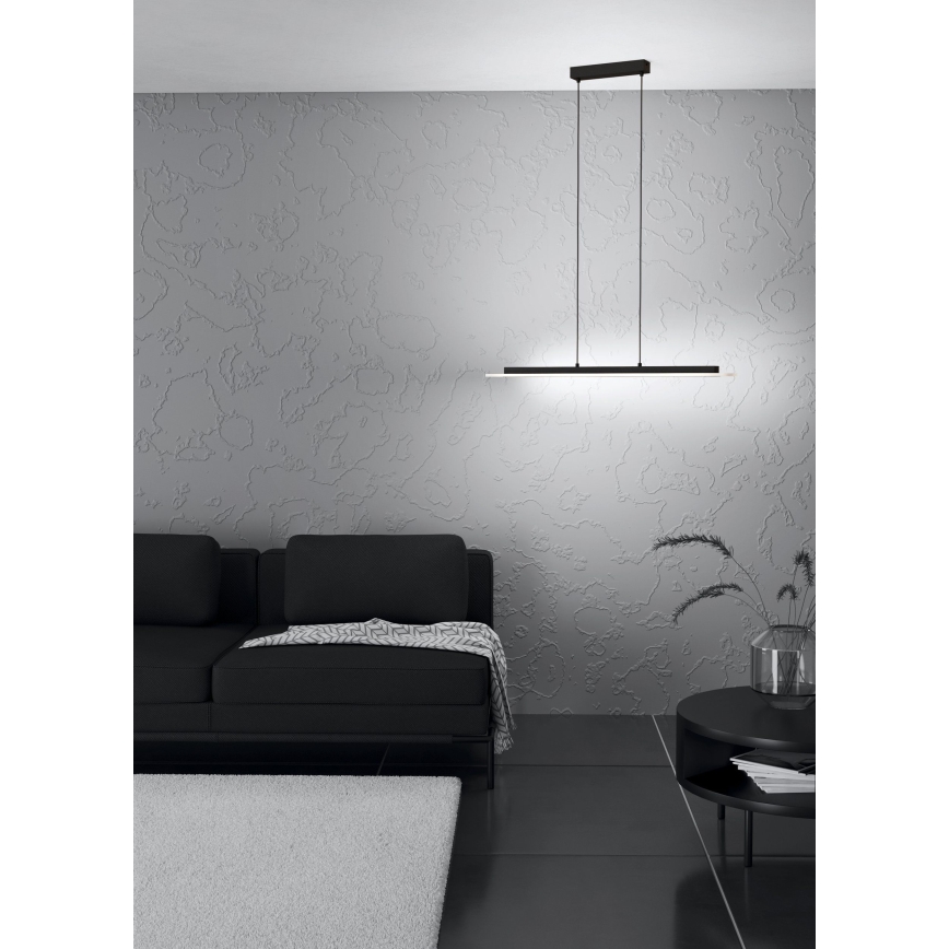 Eglo - Светодиодная подвесная люстра с регулированием яркости LED/57,5W/230V 3000K черный + дистанционное управление