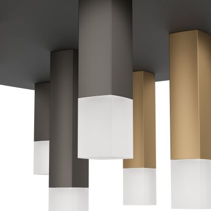 Eglo - Светодиодный потолочный светильник с регулированием яркости 9xLED/3,1W/230V 3000K антрацит/золотистый