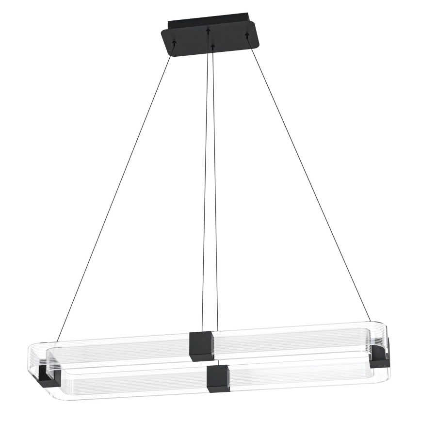 Eglo - Светодиодная подвесная люстра с регулированием яркости LED/39,2W/230V 3000K черная