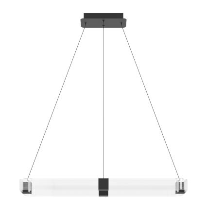 Eglo - Светодиодная подвесная люстра с регулированием яркости LED/39,2W/230V 3000K черная