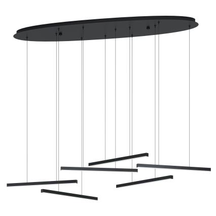 Eglo - Светодиодная подвесная люстра с регулированием яркости 6xLED/8,4W/230V 3000K черная