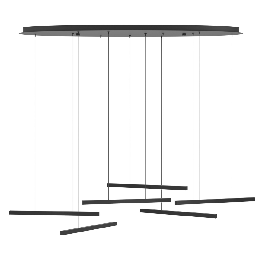 Eglo - Светодиодная подвесная люстра с регулированием яркости 6xLED/8,4W/230V 3000K черная