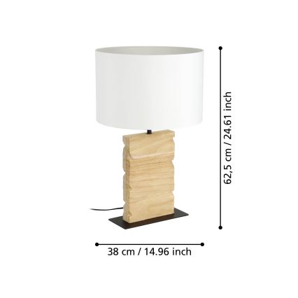 Eglo - Настольная лампа 1xE27/40W/230V 62,5 см коричневый
