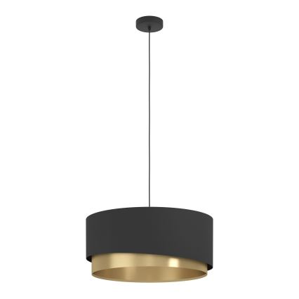 Eglo 39926 - Подвесная люстра MANDERLINE 1xE27/40W/230V черный/золотистый