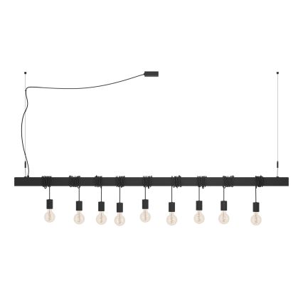 Eglo - Подвесная люстра TOWNSHEND 9xE27/40W/230V черный