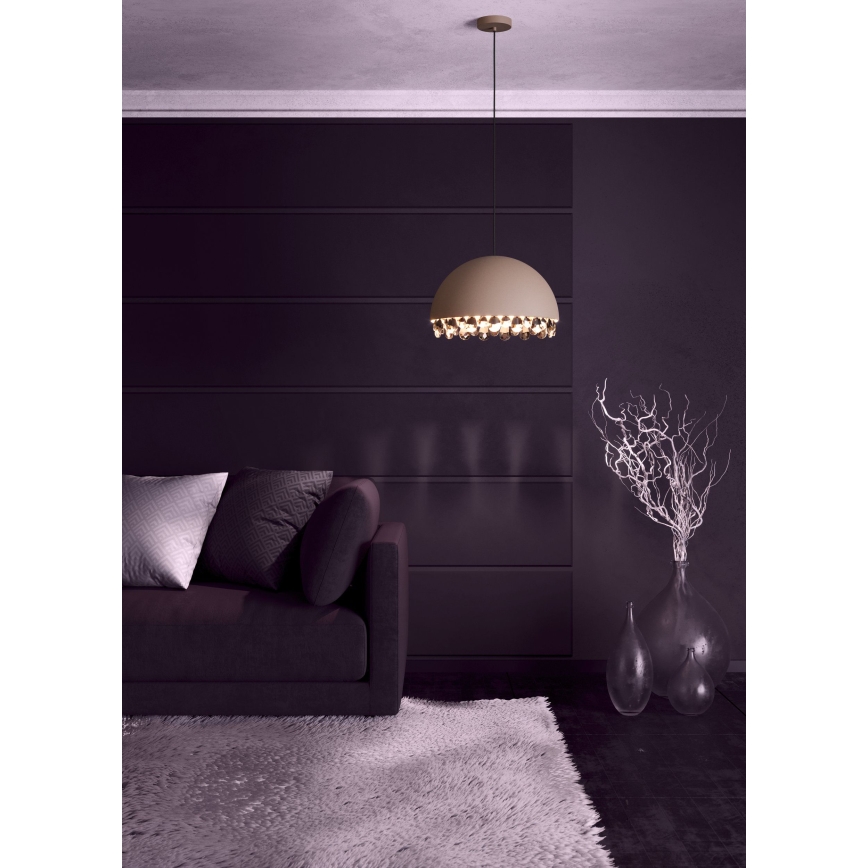 Eglo - Підвісна люстра 1xE27/40W/230V коричневий