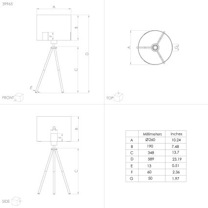 Eglo - Настольная лампа 1xE27/40W/230V черный/золотистый