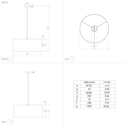 Eglo - Подвесная люстра 1xE27/40W/230V диаметр 53 см синий/золотистый