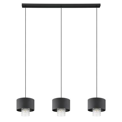 Eglo - Подвесная люстра 3xE27/40W/230V черный