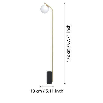 Eglo - Торшер 1xE27/40W/230V золотистый