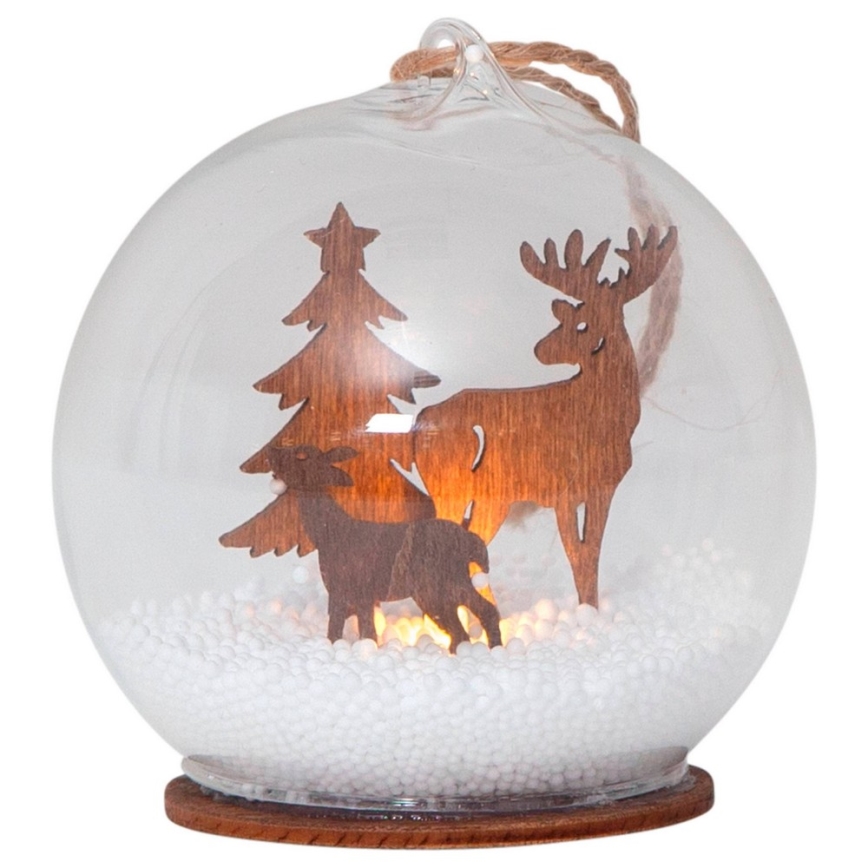 Eglo - Светодиодное рождественское украшение 1xLED/0,06W/1xCR2032 коричневое