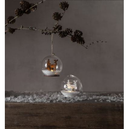 Eglo - Светодиодное рождественское украшение 1xLED/0,06W/1xCR2032 коричневое