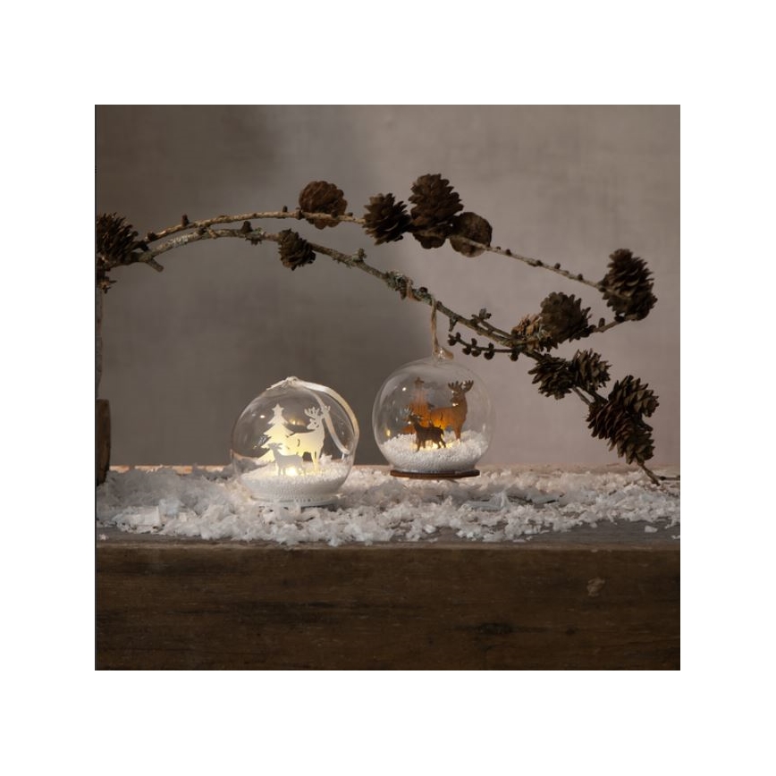 Eglo - Светодиодное рождественское украшение 1xLED/0,06W/1xCR2032 коричневое